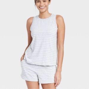 Women's Striped Sleepwear Set Stars Above